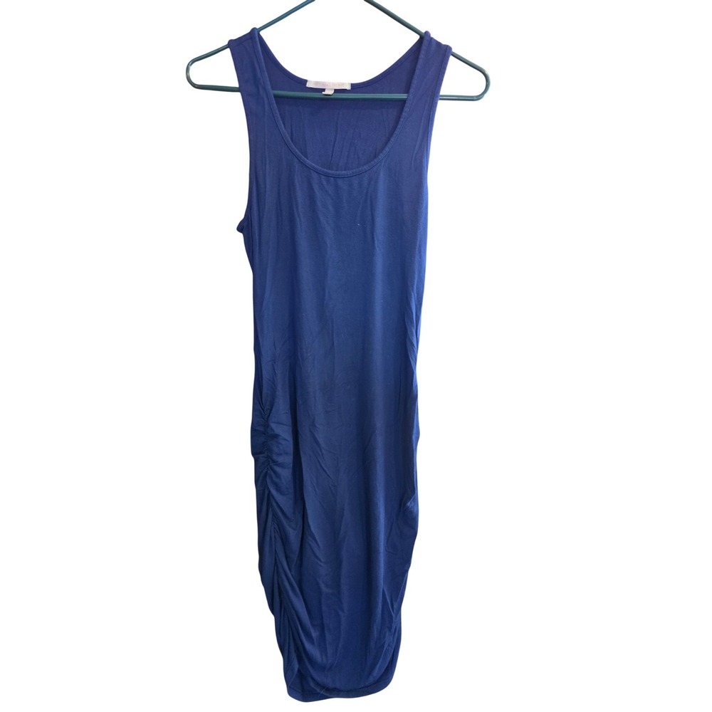Victoria's Secret Navy Blue Ruched Side Bodycon Midi Tank Dress Small